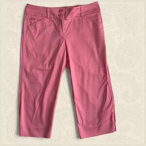 New York & Company Pink cotton stretch Capris size 10